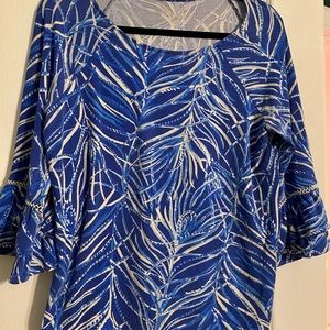GUC Lilly Pulitzer 3/4 Bell Sleeve Laddie Top Size Medium